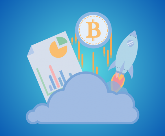 Bitcoin Rocket Illustration